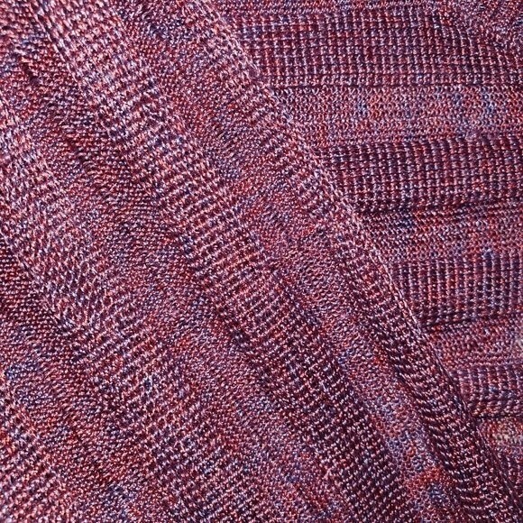 Michelle Mason Metallic Fine Knit Cropped Purple Pink Sweater Small - Picture 12 of 12